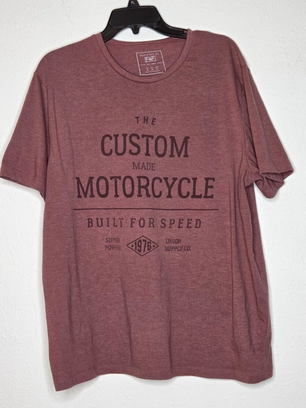 F&F Dusty Rose Short-sleeved Crew-neck Graphic T-shirt 2XL